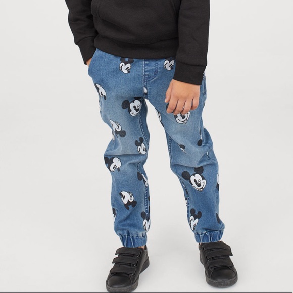 mickey denim joggers